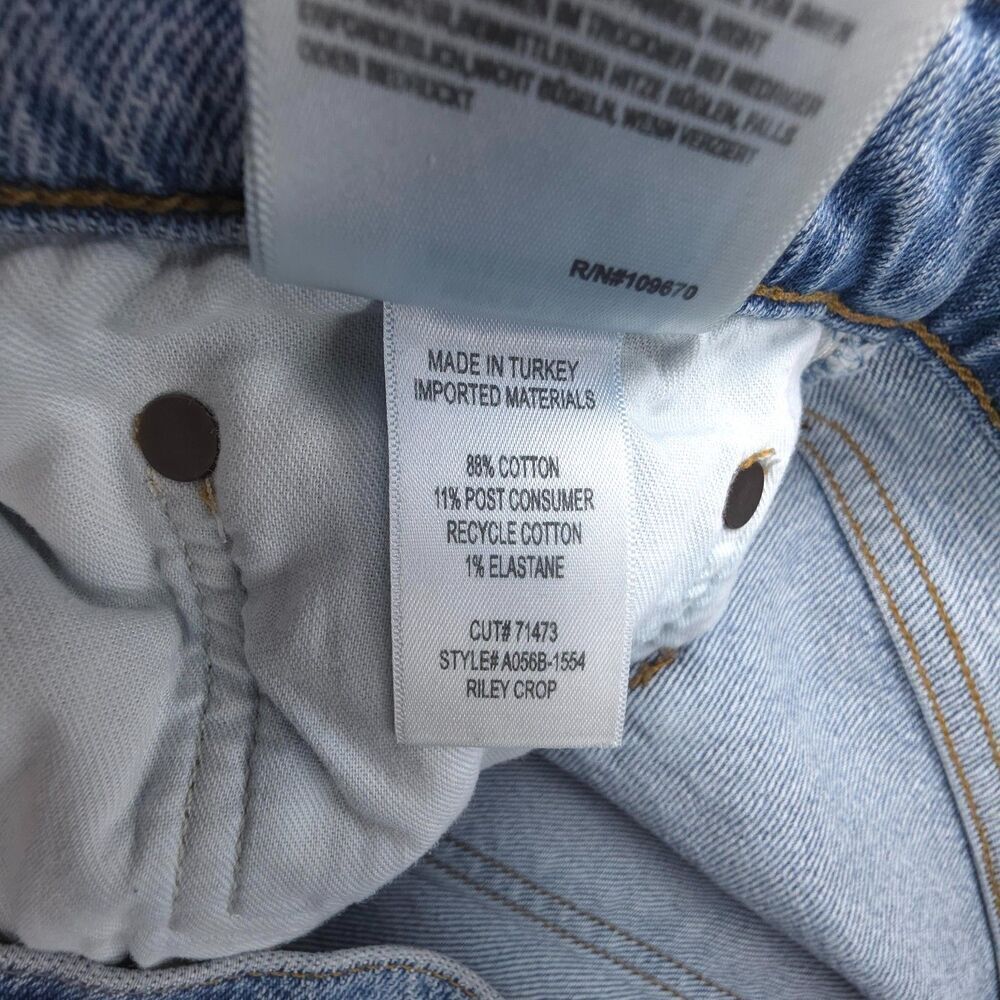 NEW Agolde Riley High Rise Straight Crop Jeans Hassle Light Wash Clean Girl Y2k - Picture 7 of 7